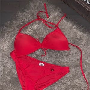 red bodyglove bathing suit